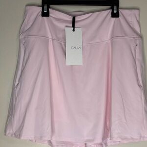 New Calia Light Pink Flowy Athletic Skort Zipper Pockets XL